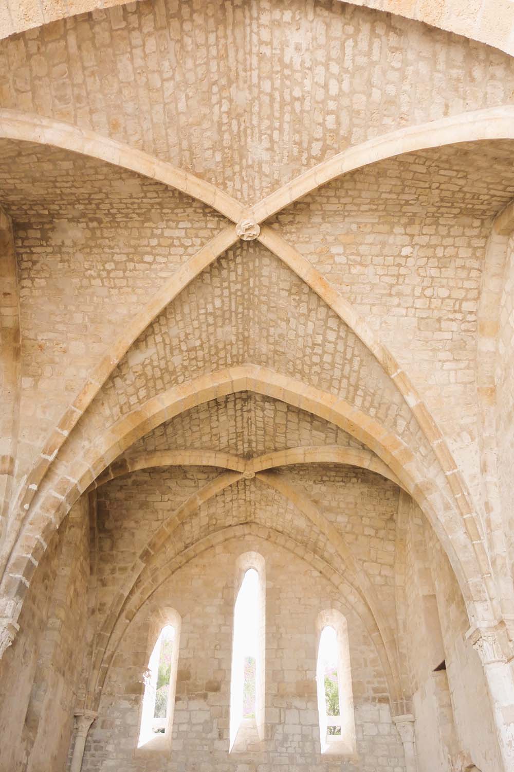vue de la voute de l'abbaye cistercienne du XIIIe siècle, un joyau historique